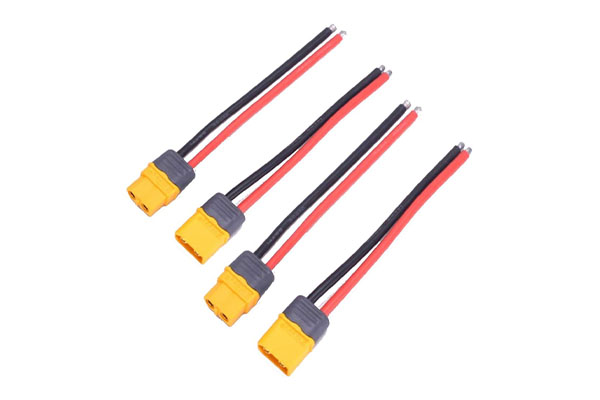 2Pairs XT60H Plug Pitail Male Female Connector With Sheath Housing Connector With 100mm 12AWG Silicon Wire For RC Lipo Battery FPV Drone