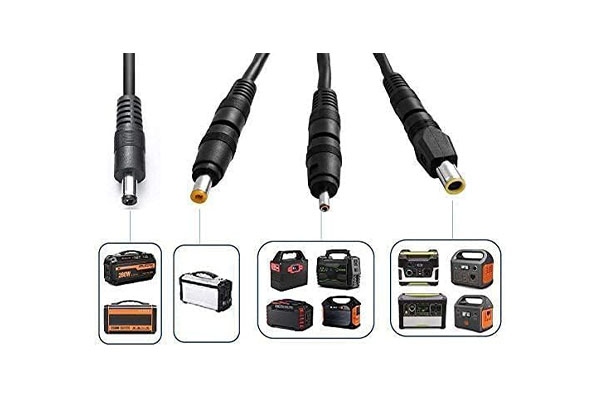 Solar Panel Connectors Compatible16AWG 5 Foot  with MC4 Solar Connectors to DC Extension Cable 16AWG with DC 5.5x2.1, DC3.5x1.35,DC5.5x2.5 and DC8mm Adapter for Portable Power Station Solar Generators