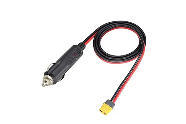 XT60H Extension Cable Cigarette Plug Extension Cable XT60H to Cigarette Plug 10Feet 14AWG XT60H Adpter Cable Compatible With Solar Panel RV Portable Power Station Solar Generator